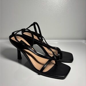 Elegant Black Strappy Heels